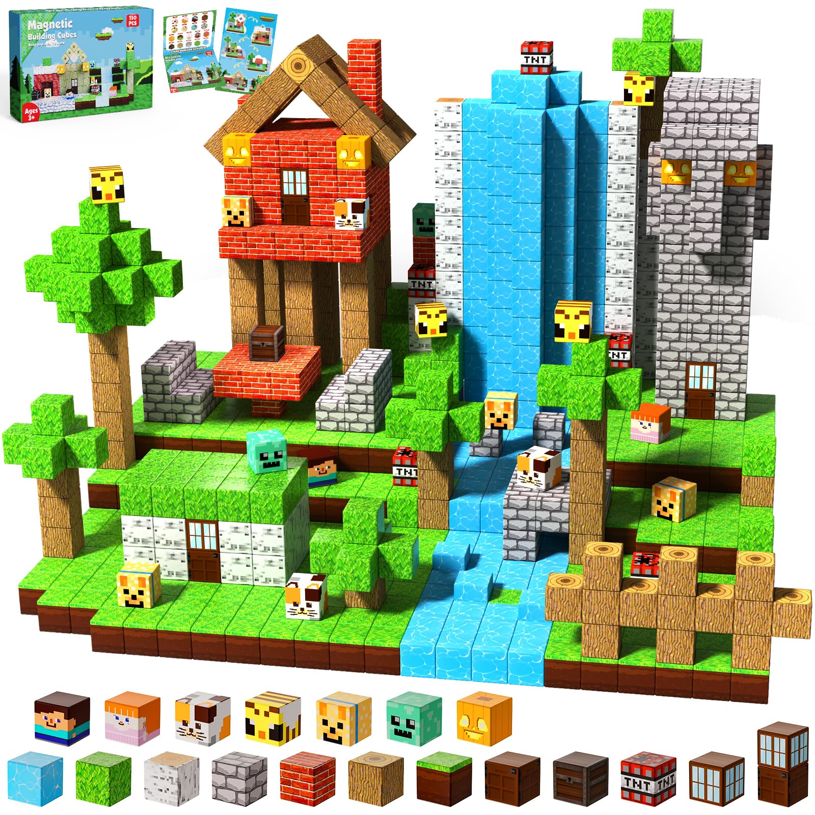minecraft magnetic blocks 200pcs