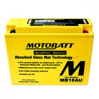 Batterie Moto Tout-Terrain Compatible Motobatt Nouvelle Génération MB16AU 12V 20Ah AGM Technologie Mat de Verre Absorbant