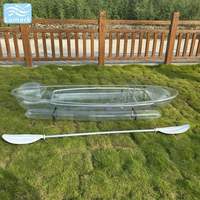 Kayak transparent Crystal Kayak 1 place avec sac flottant et kit de réparation pour la plage, personnalisé de Chine, Lumark populaire