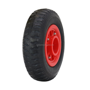 Roue de brouette en mousse PU solide 8 pouces 2.50-4 en polyuréthane sans plat Roue de chariot de chariot en mousse Pu pour scooters Go <span class=keywords><strong>Karting</strong></span> - Product Image 5