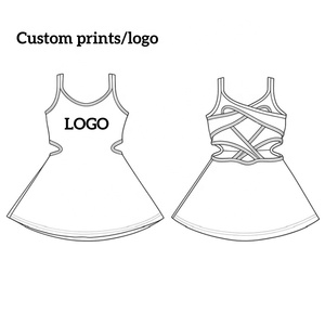 Vestidos Deportivos para Niñas Hippo Kids, Vestido Cruzado con Shorts, Vestido Deportivo de Una Pieza para Niña, Estilo Animadora de Fútbol - Product Image 3
