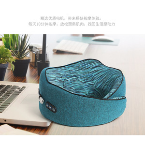 Huishang – oreiller de massage en forme de U, masseur de cou rechargeable pour adultes, vert foncé 8023 - Product Image 3