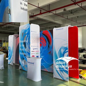 Tampilan Menara 3D portabel pameran dagang tegangan kain tampilan Promosi stan pameran kubus latar belakang - Product Image 5