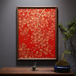 Arte en Latón de Árbol de Caqui Envejecido, Símbolo Zen de la Naturaleza, Estética Oriental para Estudio y Dormitorio, Directo de Fábrica - Product Image 3