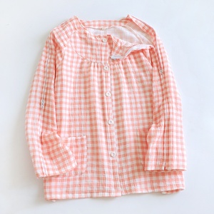 Vêtements d'allaitement post-opératoires pour femmes, faciles à porter et à retirer, couleur unie, en pur coton Dobby fin et respirant, pour dialyse - Product Image 2