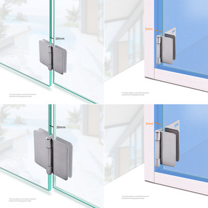 Stainless Steel Glass Hinge 1.5mm Thickness 180 Degree Opening Minimalist Design For Cabinet Door Glass Applications - Product Image 5
