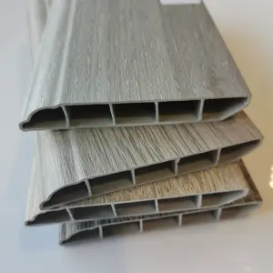 Wooden pattern Waterproof Plastic PVC Skirting Custom Design SPC Skirting