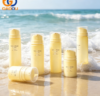 Bouteille à pompe sans air en plastique PP blanche de 30 ml, 50 ml, 100 ml pour lotion, crème, soin de la peau, bouteille cylindrique