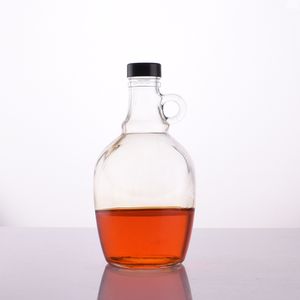 ขวดแก้วใสขนาด250มล. 500มล. 1000มล. ขวดแก้วไวน์พร้อมหูจับน้ำเชื่อมเมเปิ้ลขวดแก้วใส่ไวน์แคลิฟอร์เนีย - Product Image 6