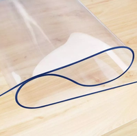 Rouleau transparent de feuille de plastique souple en cristal PVC imperméable et écologique Film PVC souple transparent