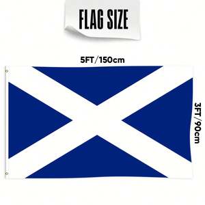 Bandera Personalizable de 3x5 pies para Escocia, <span class=keywords><strong>Azul</strong></span> Marino, Impresa por una Sola Cara, para Todas las Banderas Nacionales y Banderas de Exhibición - Product Image 3