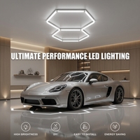 Lampes murales LED en nid d'abeille personnalisées 6500K pour garage, detailing automobile, salon de coiffure - Blanc froid portable pour atelier