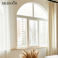 Ventanas Abatibles Modernas de Aluminio Meidoor con Rejilla de Seguridad y Doble Vidrio con Rotura de Puente Térmico para Cocina y Oficina, Ahorro de Energía
