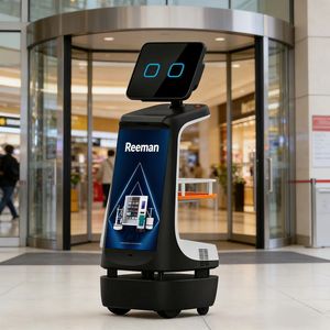 روبوت خدمة بشري ذكي جديد لعام 2025، روبوت ترحيب ذكي يدعم 4G/5G وواي فاي، يعمل بنظام أندرويد، شحن تلقائي، وقت تشغيل 6-8 ساعات، ملاحة بالليزر - Product Image 2