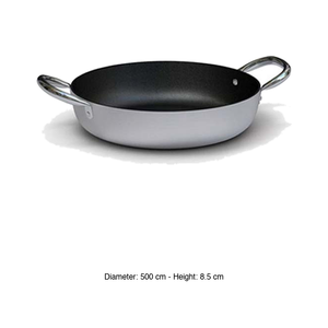 Non-Stick Aluminum Shallow Casserole <b>Pan</b> with 2 <b>Handles</b> Ø 50 cm H 8.5 cm Ballarini - Product Image 3