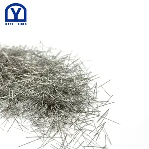 Fibre d'acier inoxydable micro droite de matériaux de construction de tunnel en béton de bonne stabilité de fibre d'acier