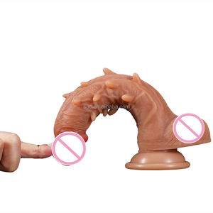 SacKnove Silikon-Stoß<span class=keywords><strong>dildo</strong></span> mit Hautstruktur, Künstlicher Penis, G-Punkt-Stimulation, Flexibler Realistischer Vibrierender <span class=keywords><strong>Dildo</strong></span> für Frauen, Sexspielzeug - Product Image 5