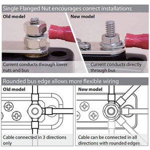 Ağır 150A 12V Bus Bar güç klemensleri 1X1/4 Post (M6) 12X #8 vida saf bakır saplama kablo kapağı izolatör 100A - Product Image 3
