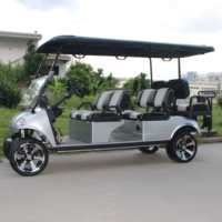 Voiturette de golf électrique HDK EV Coach VIP Bus 6 places avec batterie lithium 48V, buggy de tourisme