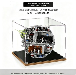 Vitrine en acrylique pour le modèle de blocs de construction <span class=keywords><strong>Death</strong></span> <span class=keywords><strong>Star</strong></span> 75159 <span class=keywords><strong>Star</strong></span> <span class=keywords><strong>Wars</strong></span>, couvercle transparent anti-poussière - Product Image 3