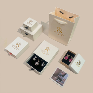 Custom Logo Eco-Friendly Paper Jewelry <b>Boxes</b> for Rings <b>Earrings</b> and Necklaces Premium <b>Gift</b> Packaging - Product Image 1