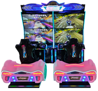 Simulateur de course dynamique à 2 joueurs, machine de jeu d'arcade, jeu de conduite automobile à écran HD à monnayeur pour parc d'attractions