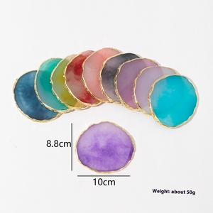 Palette à ongles en résine agate à bord doré, planche de présentation 3D DIY, plaque d'entraînement en plastique pour la décoration des doigts, outil de manucure et de beauté - Product Image 4