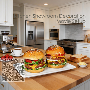 Modelo de Muestra de Hamburguesa con Queso y Bacon Falsos de Primera Calidad, Réplica Realista de Comida Rápida para Exhibición Publicitaria y Decoración de Sets de Cine - Product Image 3