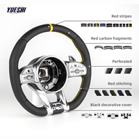 Volant AMG avec palettes de changement de vitesse argentées pour C E S GLC GLE GLS G W204 W205 W212 W213 W221 W222 X253 W166 W167 W463 W464