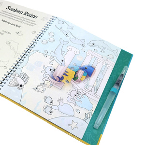 Libro Personalizzato del Mondo Sottomarino con Pittura ad Acqua, Libro delle Attività per Bambini, Libro da Colorare con Copertina Rigida per Bambini - Product Image 3