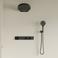 Corps thermostatique en laiton poli Jet salle de bain pluie ensemble de douche numérique poignée unique dissimulé motif de pulvérisation douce nouvelle version