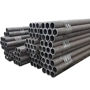 ASTM A53 API 5L DIN2448 ST37.2 Round Black Seamless Carbon Steel Pipe and Tube