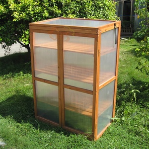 Mini Invernadero de Madera de <span class=keywords><strong>Abeto</strong></span> Chino para Jardín Exterior, Invernadero de Plástico para Patio Trasero - Product Image 2