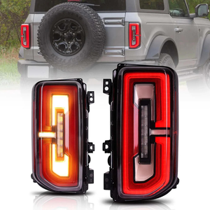 ไฟท้าย LED สำหรับ Ford Bronco ปี 2020-2023 เลนส์ใส ชุดอัพเกรดใหม่ พร้อมไฟวิ่งกลางวัน แบบเสียบใช้งานได้ทันที กันน้ำ - Product Image 1