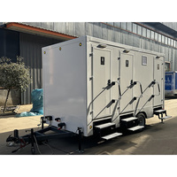 Toilettes mobiles WC avec réservoir, toilettes portables pour événements, remorque sanitaire mobile de luxe, remorque sanitaire mobile extérieure