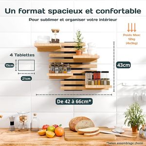 2025 Mô Hình Mới Thân Thiện Với Môi Gỗ Hiện Đại Nhà Tổ Chức Kệ Thiết Lập Cho Thực Phẩm Lưu Trữ Treo Tường Trong Phòng Tắm Và Phòng Khách - Product Image 6