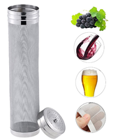 300 microns 50 mailles 7x29cm 304 SS filtre à houblon équipement bière houblon filtre avec couvercle Kit de fermenteur de vin pour le brassage à domicile