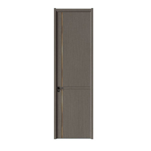 Puerta Interior Minimalista de Madera Maciza con Acabado de Superficie y Diseño de Hoja Abatible Manual - Product Image 2