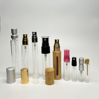Diskon besar 1ml 2ml 3ml 5ml botol sampel parfum uji botol kaca botol parfum Mini tutup atas