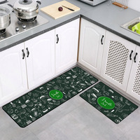 Tapis de cuisine moderne en polyester personnalisé pas cher, lavable et antidérapant