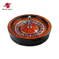 MG Table de roulette en bois de 32 pouces en option simple double 0 Roulette russe de style américain et européen
