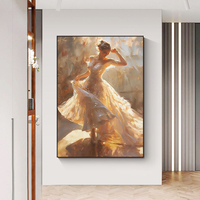 Impressionistisches Handgemaltes Leinwandgemälde Pinsel-Ölgemälde Abstraktes Tanzendes Mädchen Heim-Wandkunst Porträt-Ölgemälde