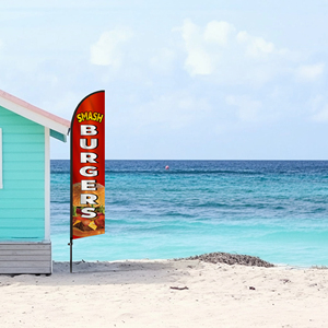 2.5*11.5 FT BURGERS High Quality Custom Feather <b>Flags</b> Beach <b>Flag</b> for Beach Party and Advertising Promotions - Product Image 4
