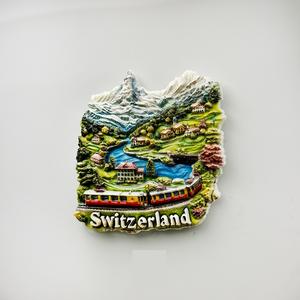 Pour le Style moderne <span class=keywords><strong>suisse</strong></span> Interlaken Bern Montreux cadeaux scandinave décor à la maison résine aimants pour réfrigérateur autocollant magnétique forme moyenne - Product Image 5