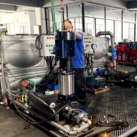 Pompe à eau centrifuge verticale multi-étages en acier inoxydable 2 HP 1,1 kW, contrôle entièrement automatique, haute pression, pompe intelligente