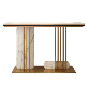 Tablette en marbre design nordique moderne, minimaliste et léger, luxe, pour <span class=keywords><strong>porte</strong></span>, véranda, entrée, couloir, salon, style européen - Product Image 1