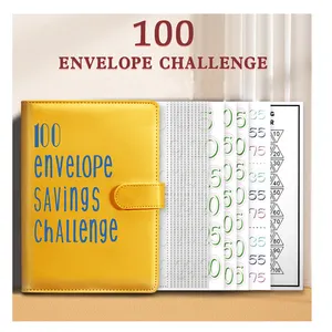 2024 New 100 Envelope Money Savings Challenge Binder Organizer A5 Savings Binder Book With Cash Envelops Budget Binder Planner