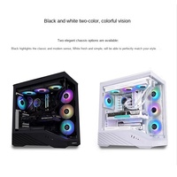 Boîtier de jeu E-sport Lianli Front Wing V100 ATX Full Tower, ARGB, support de refroidissement par eau 360, carte graphique préinstallée, côté