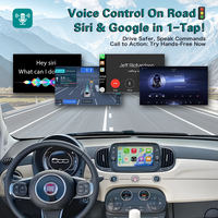 Kotak Navigasi Multimedia Android Auto Wireless Apple CarPlay untuk Fiat 500 2016-2020, Upgrade Layar Asli, Kamera Mundur