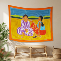 Pareos Hawaianos de una Pieza Pintados a Mano, 100% Viscosa/Poliéster de Alta Calidad, Personalizados, al por Mayor, Ecológicos, Resistentes al Viento